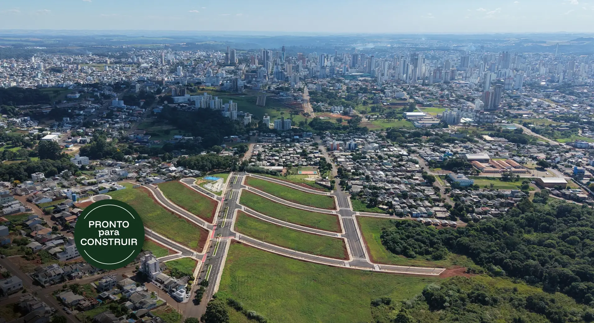 Vista aérea do Urban Park em Chapecó