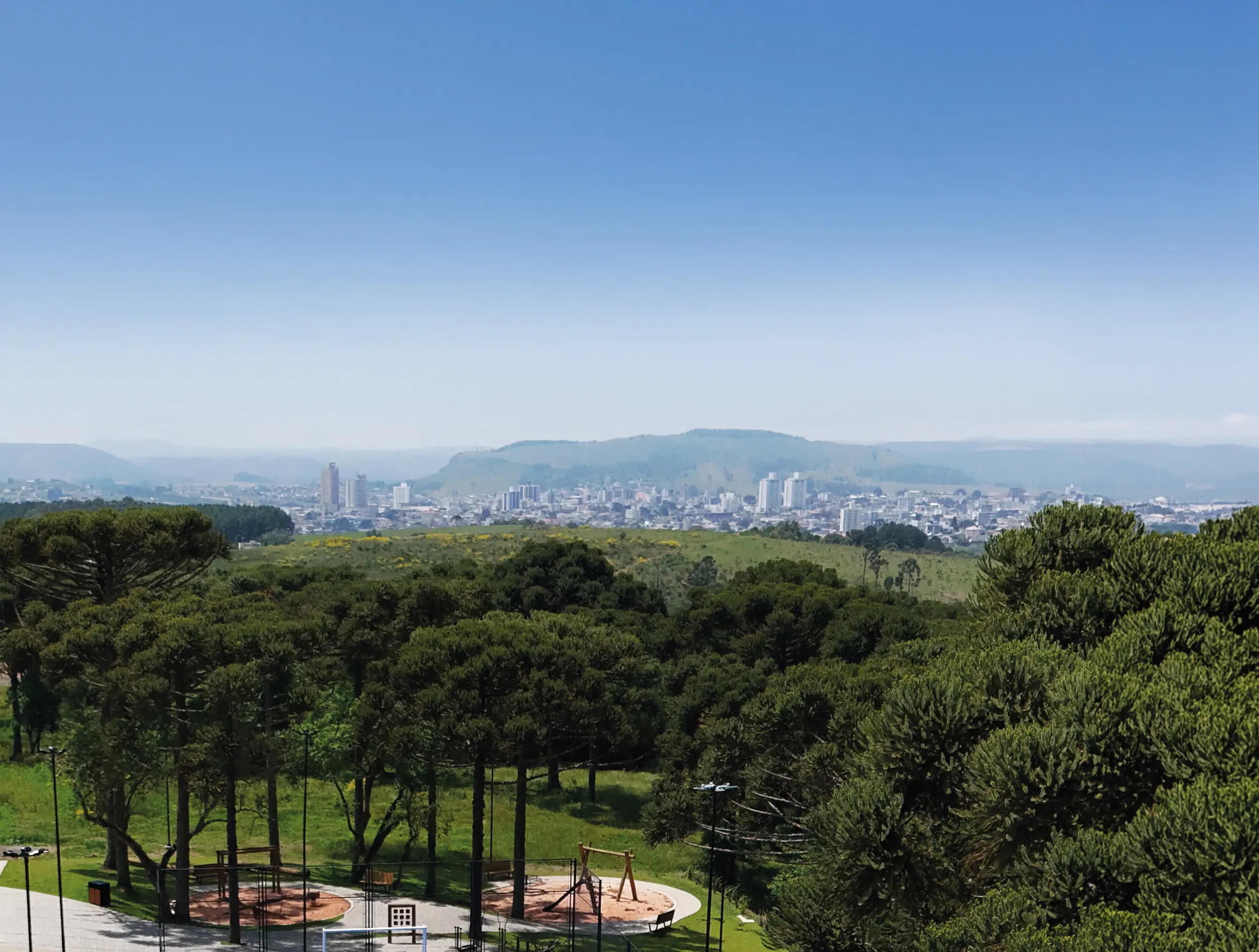 Paisagem de Lages vista das áreas de convivência do La Sierra
