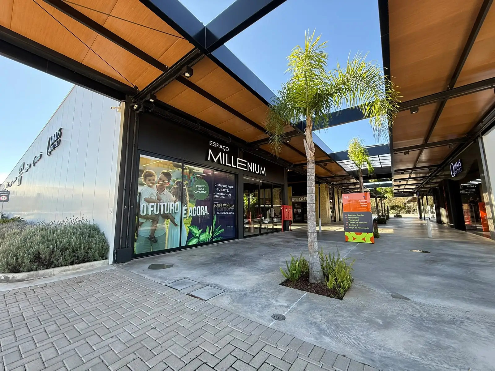Fachada do Espaço Millenium no Pulse Open Mall em Chapecó